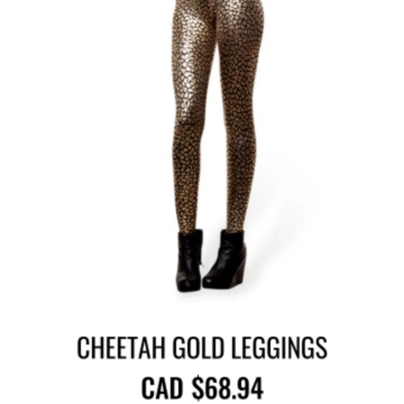 BLACKMILK Cheetah Gold High Waisted Leggings - Limited Edition! - Picture 7 of 12